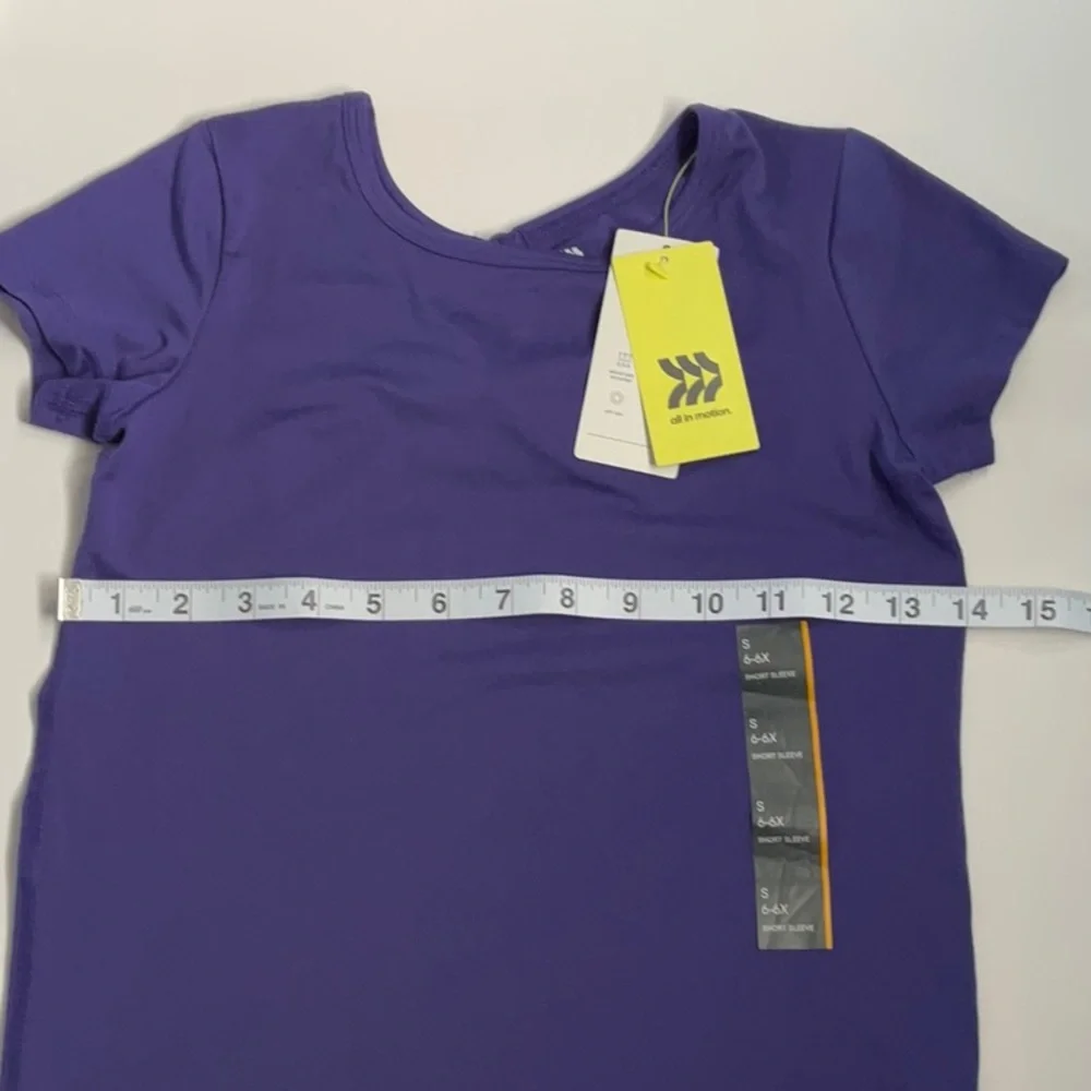 All in Motion toddler Girls short sleeve‎ t-chirt blue size S 6-6X